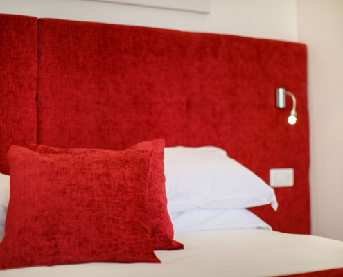 Junior suite bed and pillows Junior suite bed and pillows